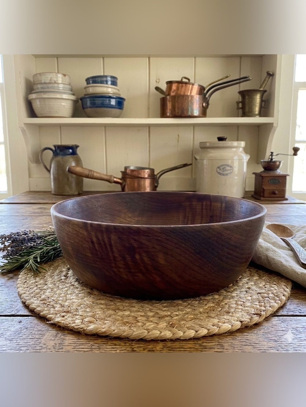 Handcrafted 8.5” Wooden Bowl